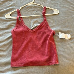 American eagle red cropped tank top
